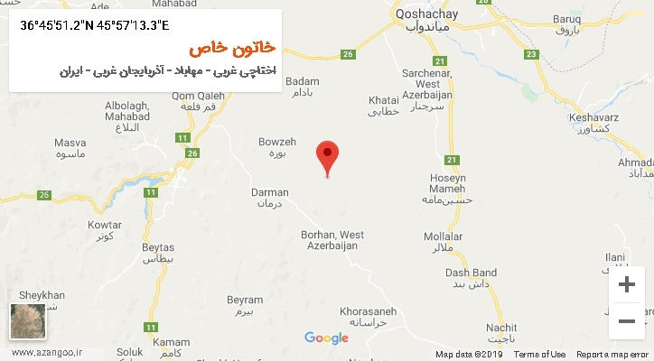 روستای خاتون خاص بر روی نقشه