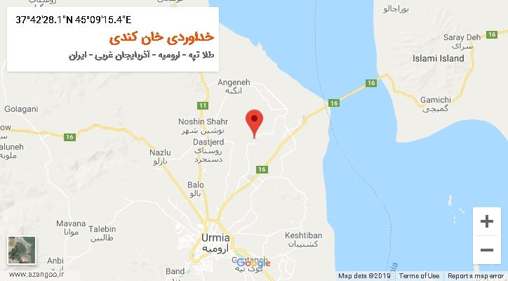 روستای خداوردی خان کندی بر روی نقشه