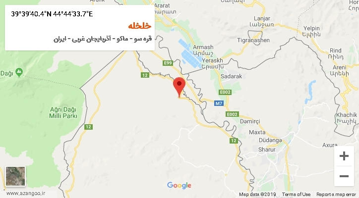 روستای خلخله بر روی نقشه