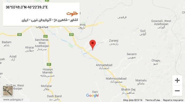 روستای خلوت بر روی نقشه