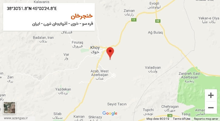 روستای خنجرخان بر روی نقشه