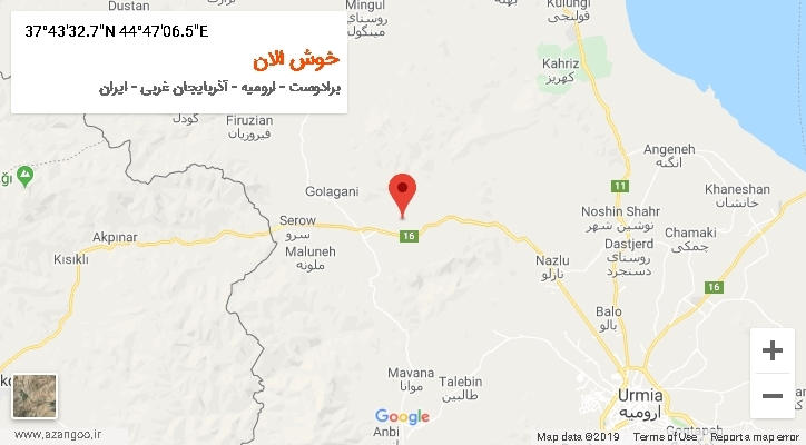 روستای خوش الان بر روی نقشه