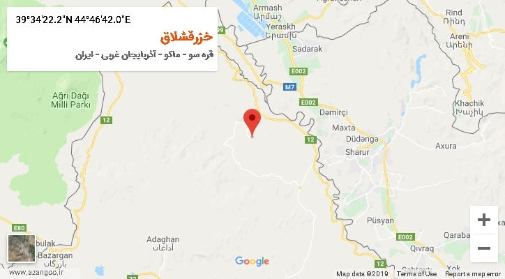 روستای خزرقشلاق بر روی نقشه