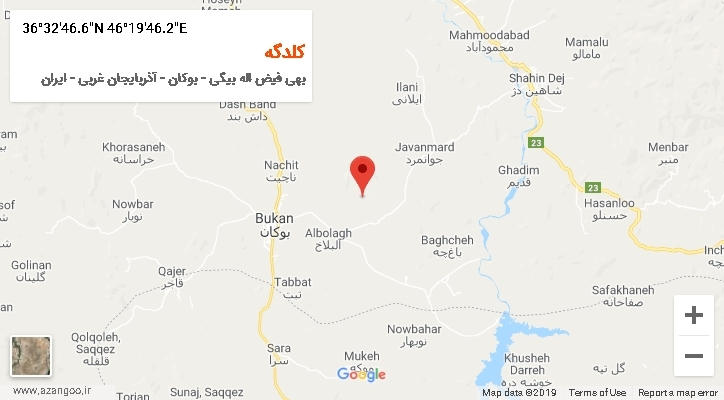 روستای کلدگه بر روی نقشه