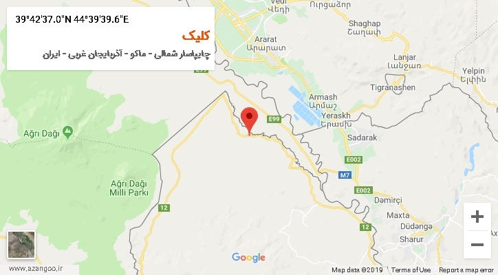 روستای کلیک بر روی نقشه