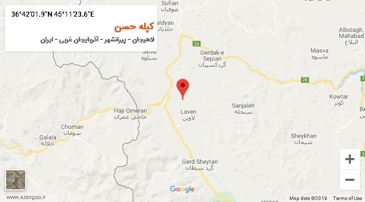 روستای کپله حسن بر روی نقشه