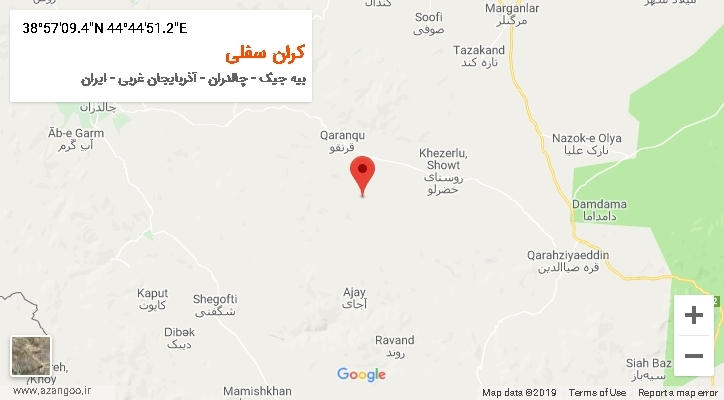 روستای کران سفلی بر روی نقشه
