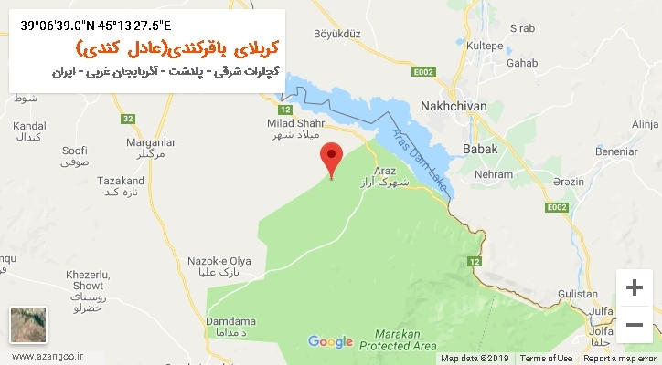 روستای کربلای باقرکندی(عادل کندی) بر روی نقشه