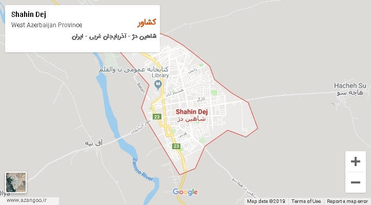 دهستان کشاور بر روی نقشه