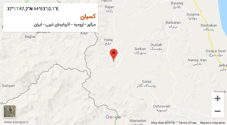 روستای کسیان بر روی نقشه