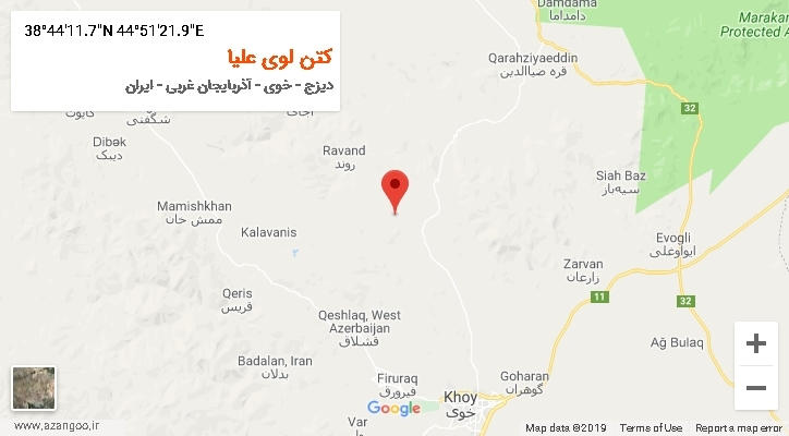 روستای کتن لوی علیا بر روی نقشه