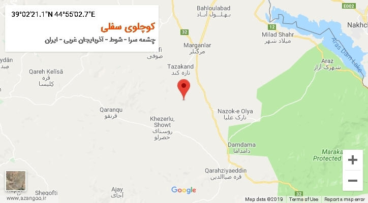 روستای کوچلوی سفلی بر روی نقشه