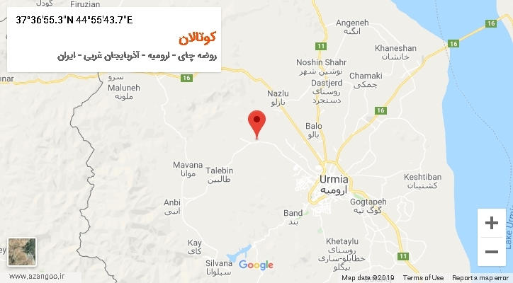 روستای کوتالان بر روی نقشه