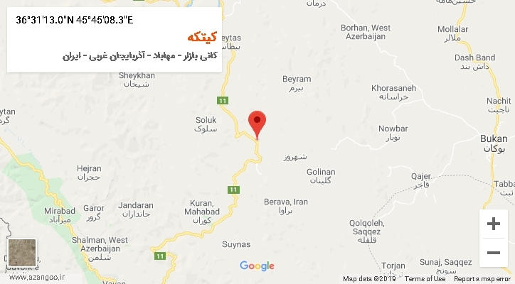 روستای کیتکه بر روی نقشه