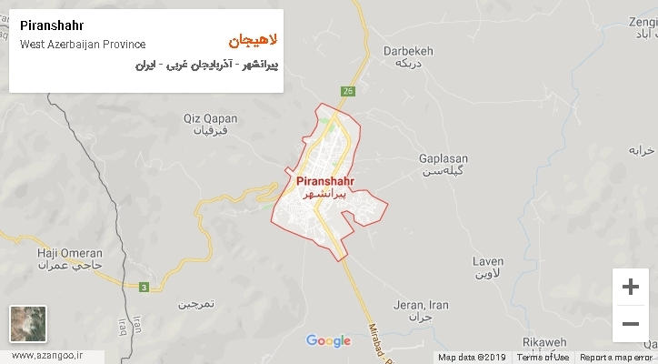دهستان لاهیجان بر روی نقشه