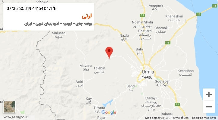 روستای لرنی بر روی نقشه
