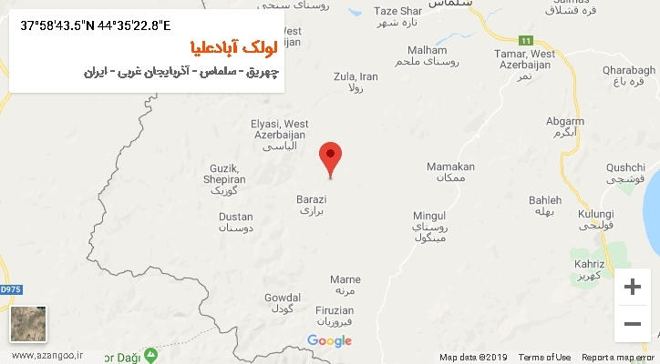 روستای لولک آبادعلیا بر روی نقشه