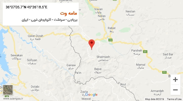 روستای مامه وت بر روی نقشه