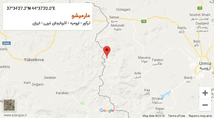 روستای مارمیشو بر روی نقشه
