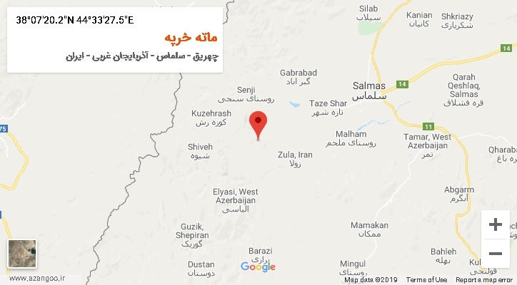 روستای ماته خرپه بر روی نقشه