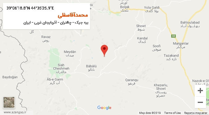 روستای محمدآقاسفلی بر روی نقشه