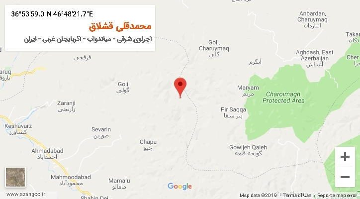 روستای محمدقلی قشلاق بر روی نقشه