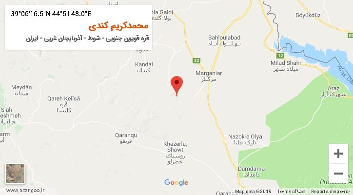 روستای محمدکریم کندی بر روی نقشه