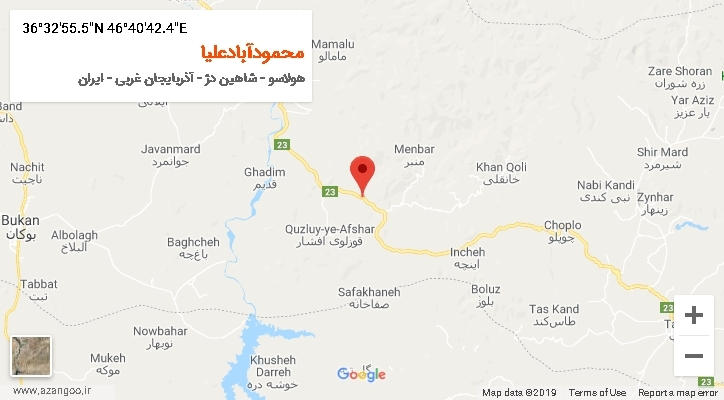 روستای محمودآبادعلیا بر روی نقشه
