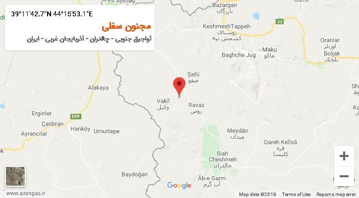 روستای مجنون سفلی بر روی نقشه