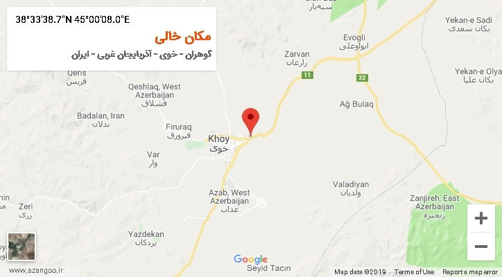 روستای مکان خالی بر روی نقشه