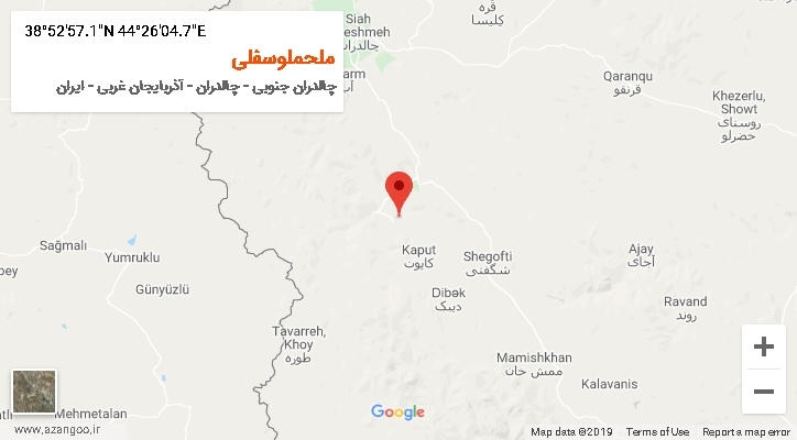 روستای ملحملوسفلی بر روی نقشه