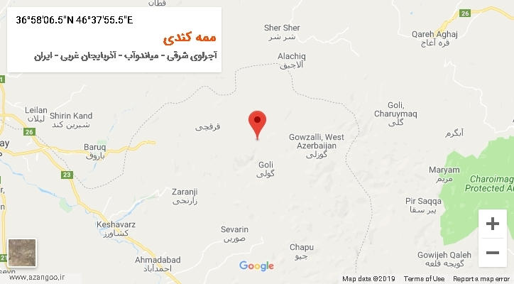 روستای ممه کندی بر روی نقشه