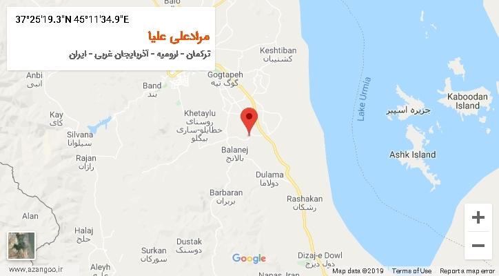 روستای مرادعلی علیا بر روی نقشه