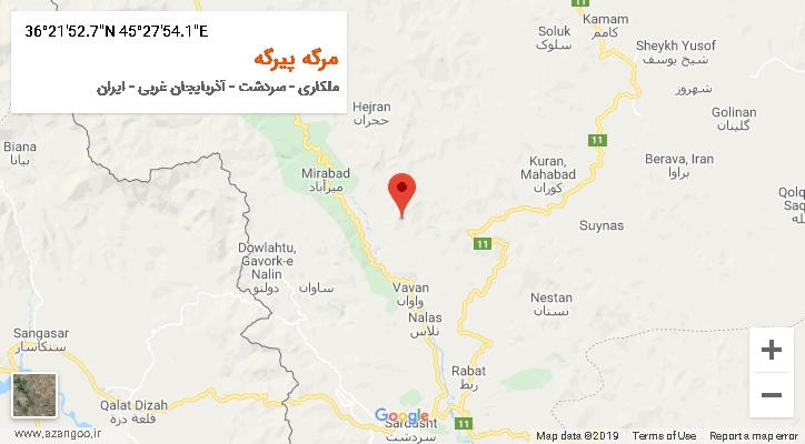 روستای مرگه پیرگه بر روی نقشه