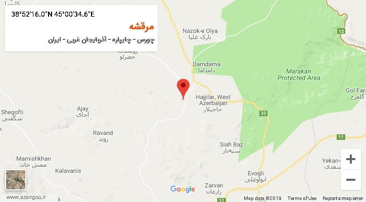 روستای مرقشه بر روی نقشه
