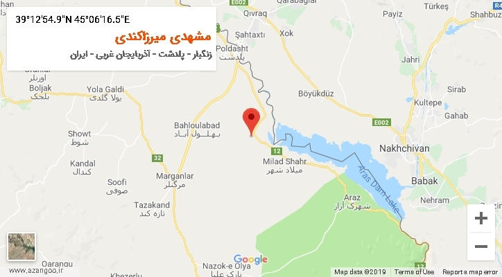 روستای مشهدی میرزاکندی بر روی نقشه