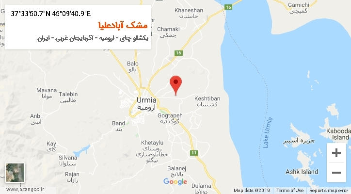 روستای مشک آبادعلیا بر روی نقشه