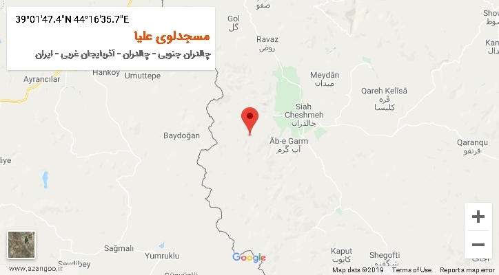 روستای مسجدلوی علیا بر روی نقشه