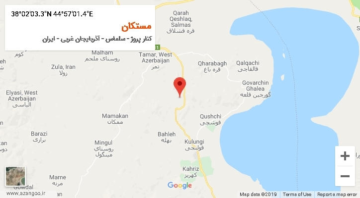 روستای مستکان بر روی نقشه