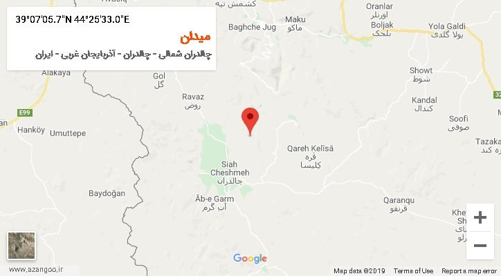 روستای میدان بر روی نقشه