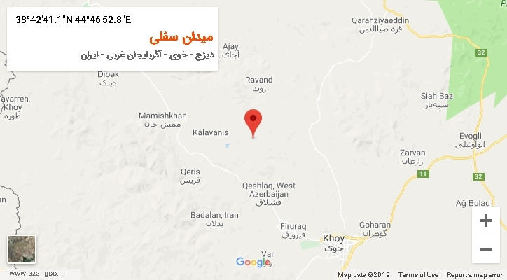 روستای میدان سفلی بر روی نقشه