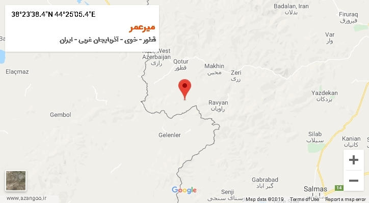 روستای میرعمر بر روی نقشه