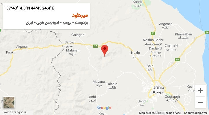 روستای میرداود بر روی نقشه