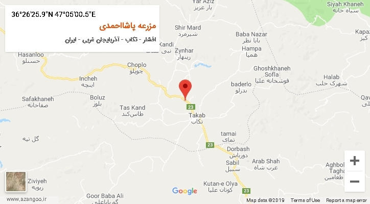 روستای مزرعه پاشااحمدی بر روی نقشه