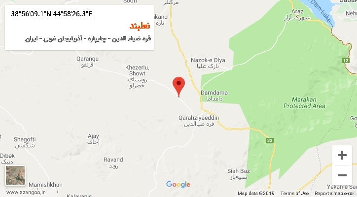 روستای نعلبند بر روی نقشه