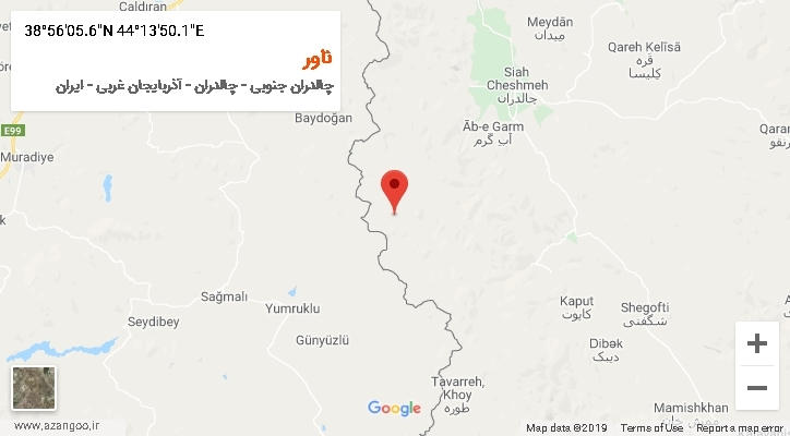 روستای ناور بر روی نقشه