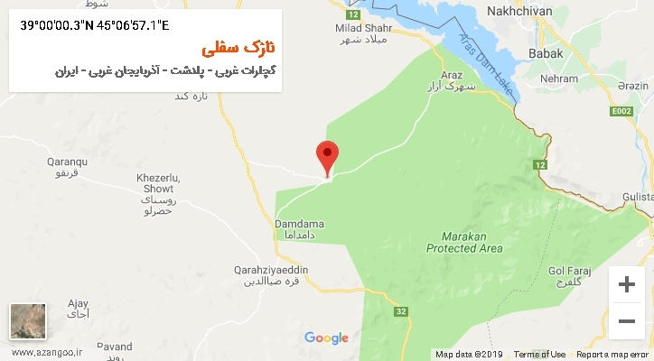 روستای نازک سفلی بر روی نقشه