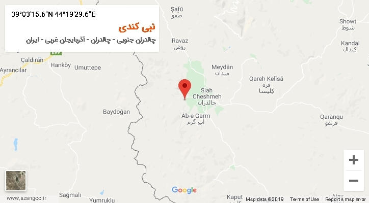 روستای نبی کندی بر روی نقشه