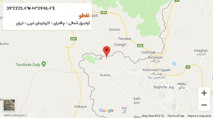 روستای نفطو بر روی نقشه