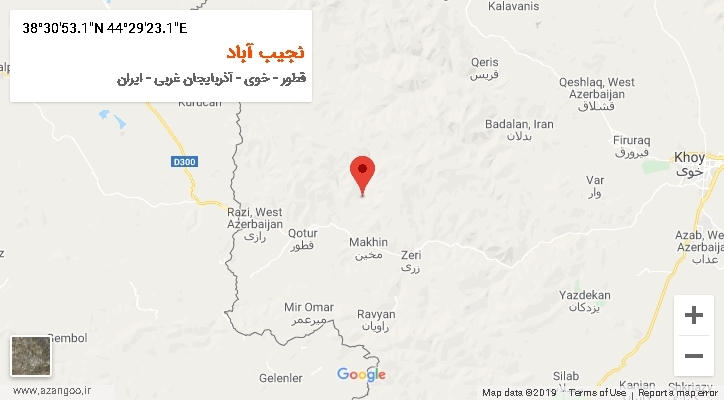 روستای نجیب آباد بر روی نقشه